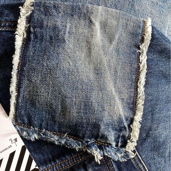 Free People x Sandrine Rose denim patchwork trucker jacket oversized vintage NWT - Picture 9 of 9